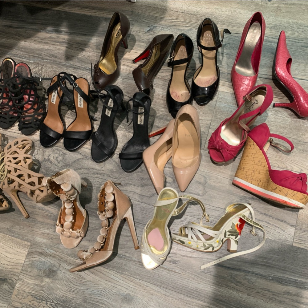 Lot of 13 pairs of heeled shoes ❤️